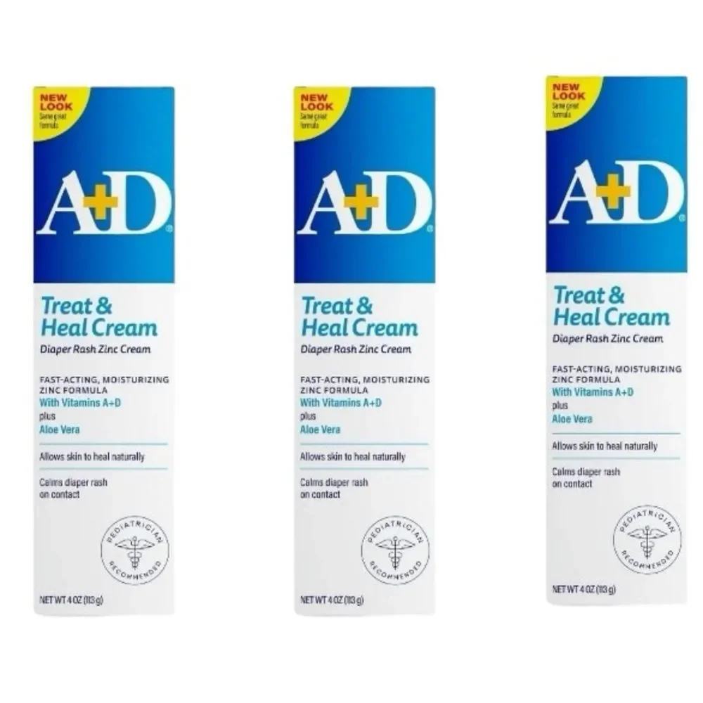 A+D Cream Baby Diaper Exp. 03/28. Baby Shower OC2